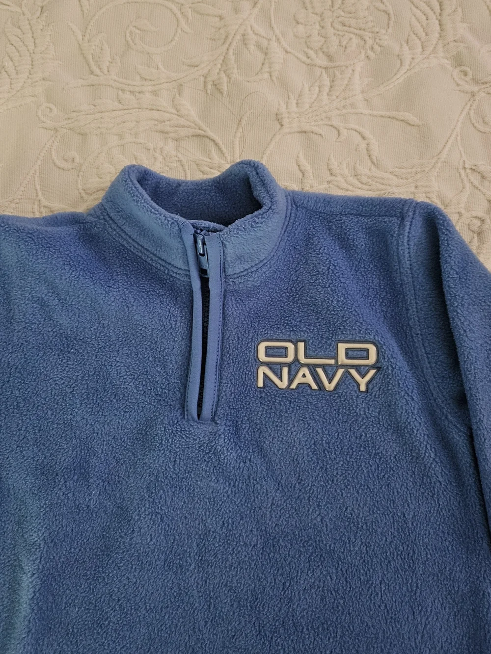 Old Navy Kids Blue Fleece Quarter-Zip Pullover